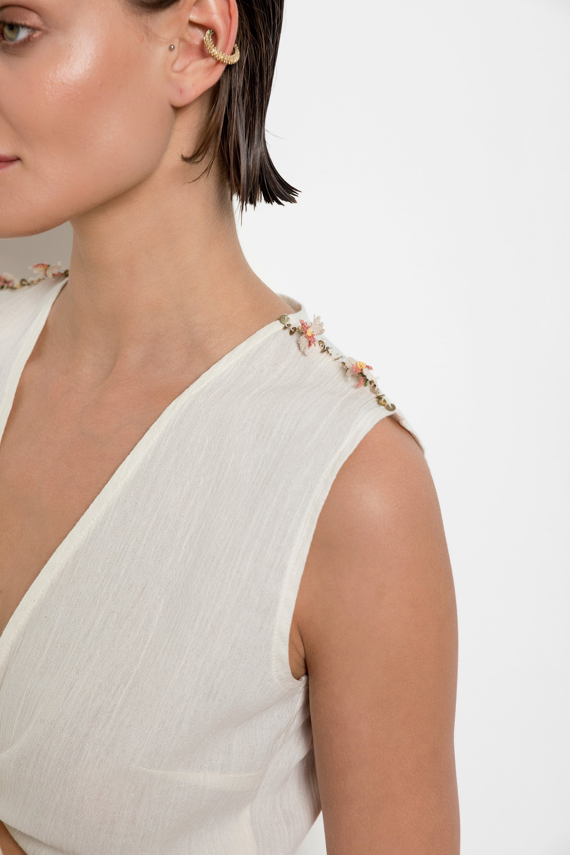 Carnation Cropped Blouse