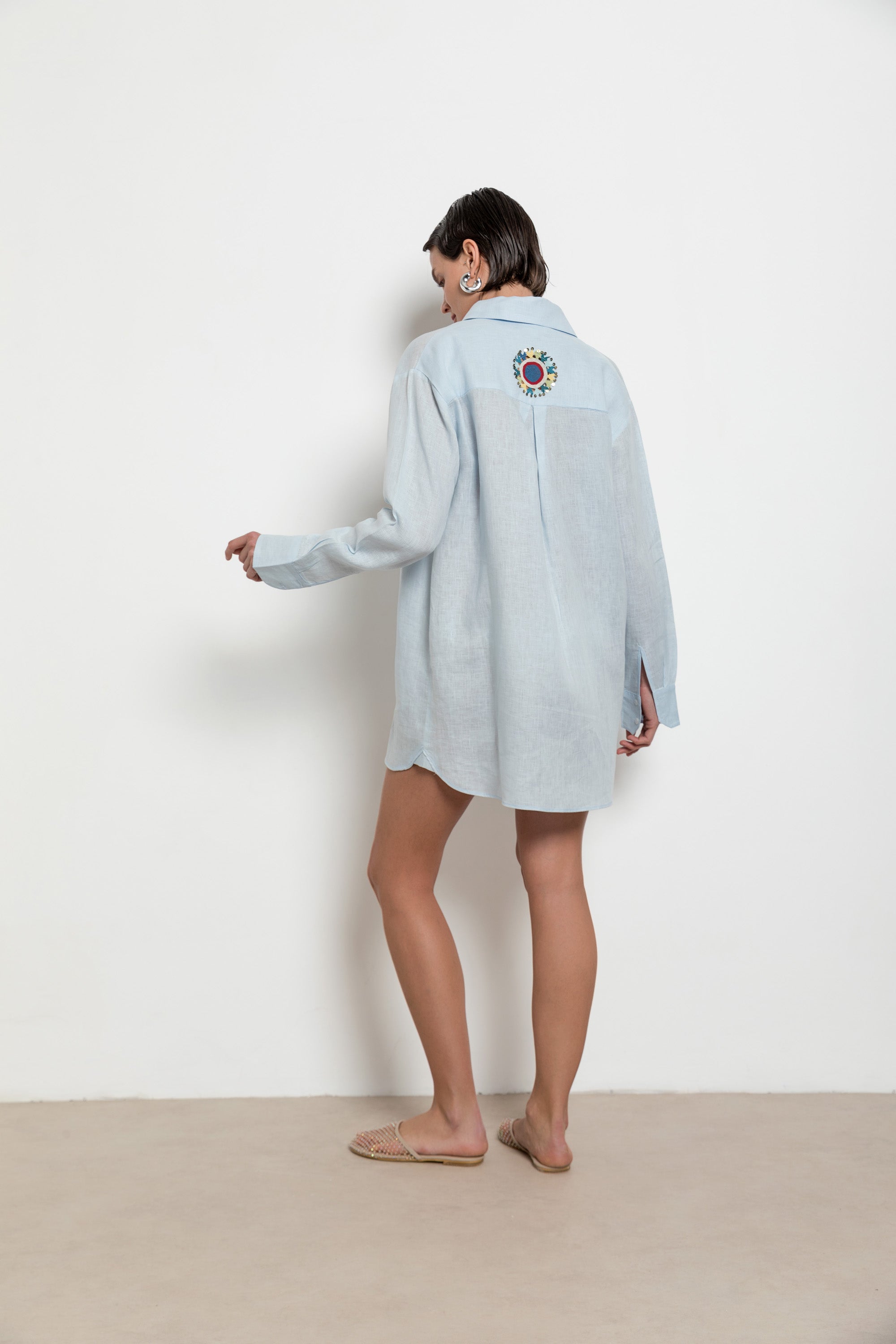 Elif Shirt Blue-White-Black