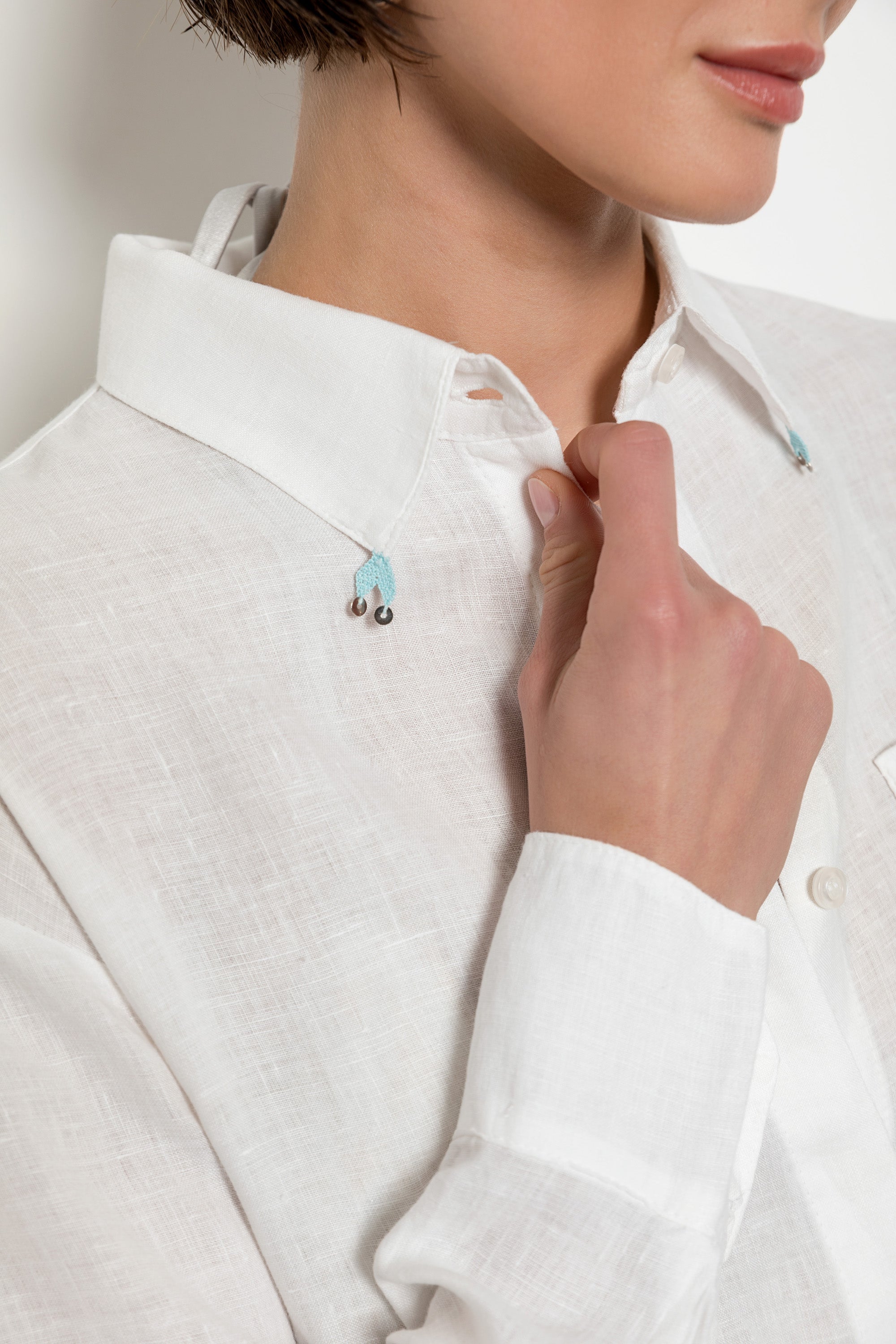 Elif Shirt Blue-White-Black