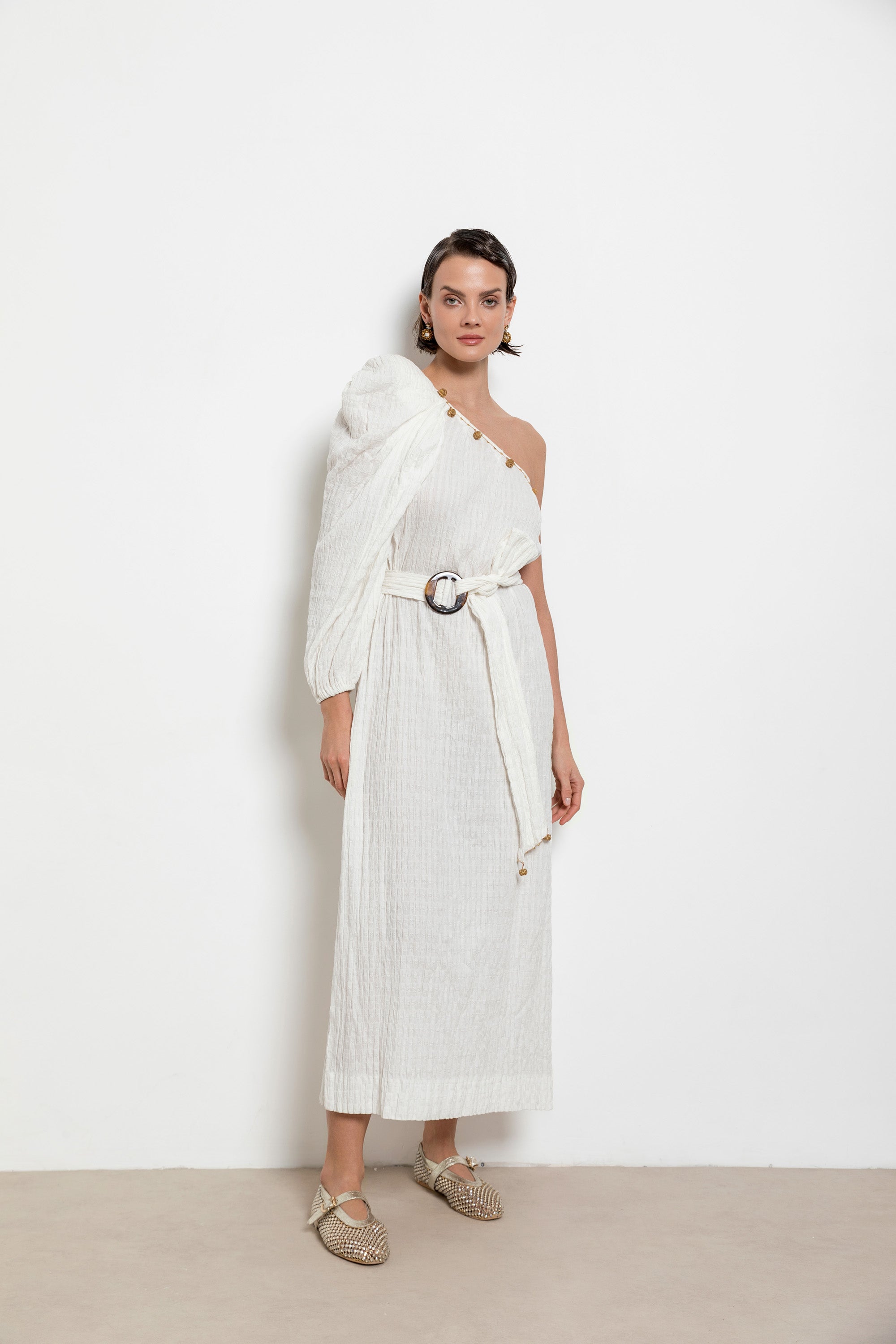 Topkapi Dress Black-Ecru