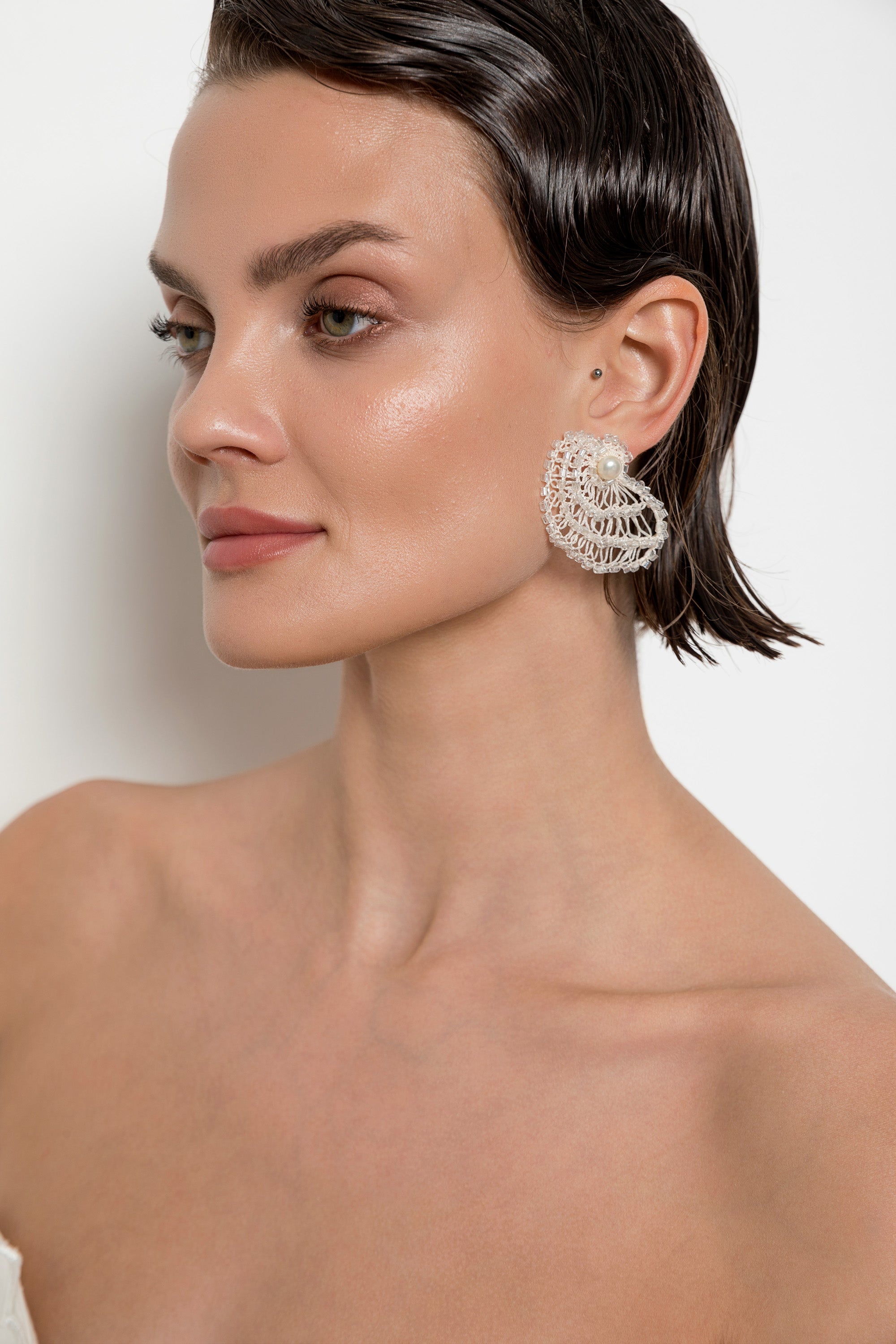 Mermaid Seashell Pearl Earrings