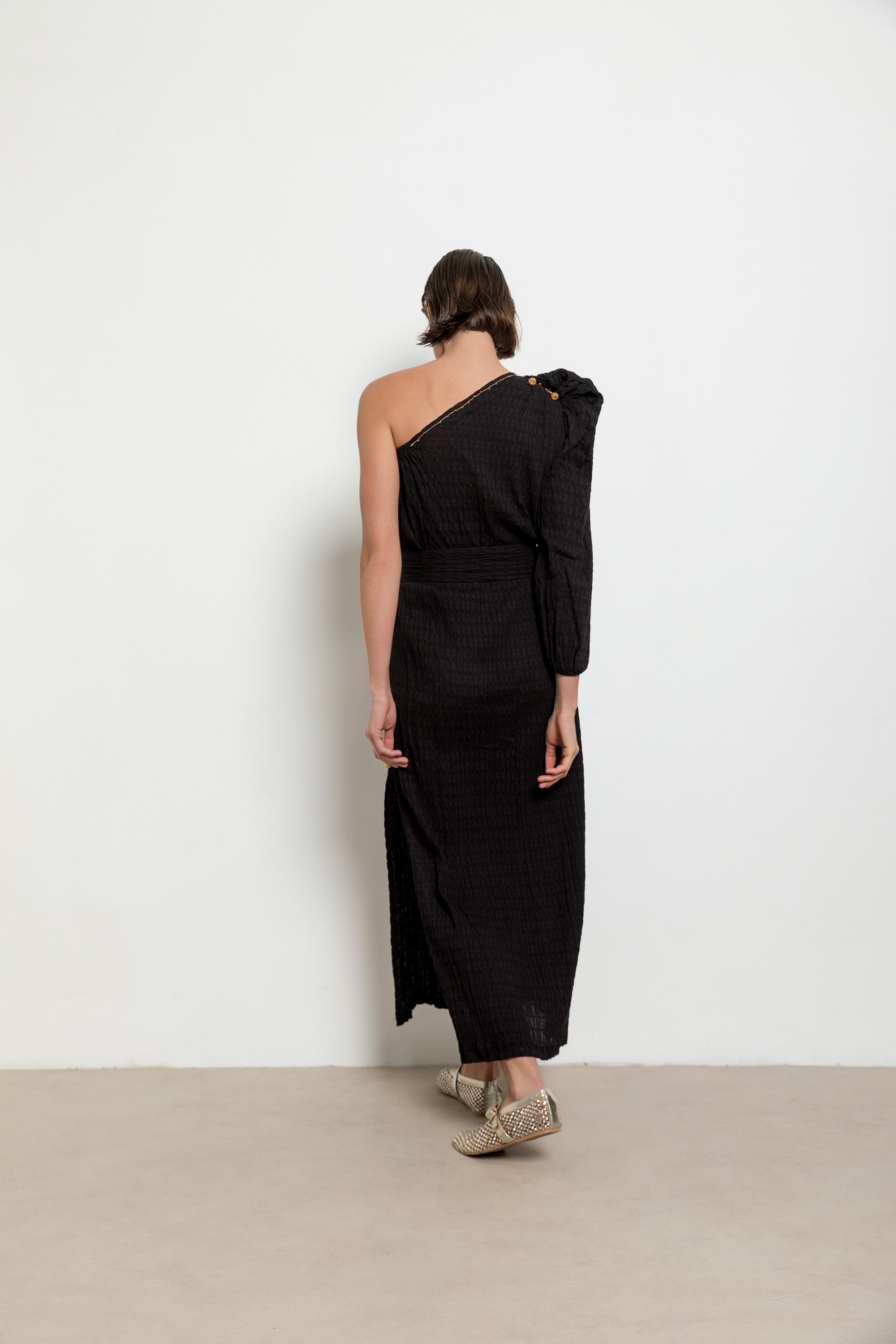 Topkapi Dress Black-Ecru