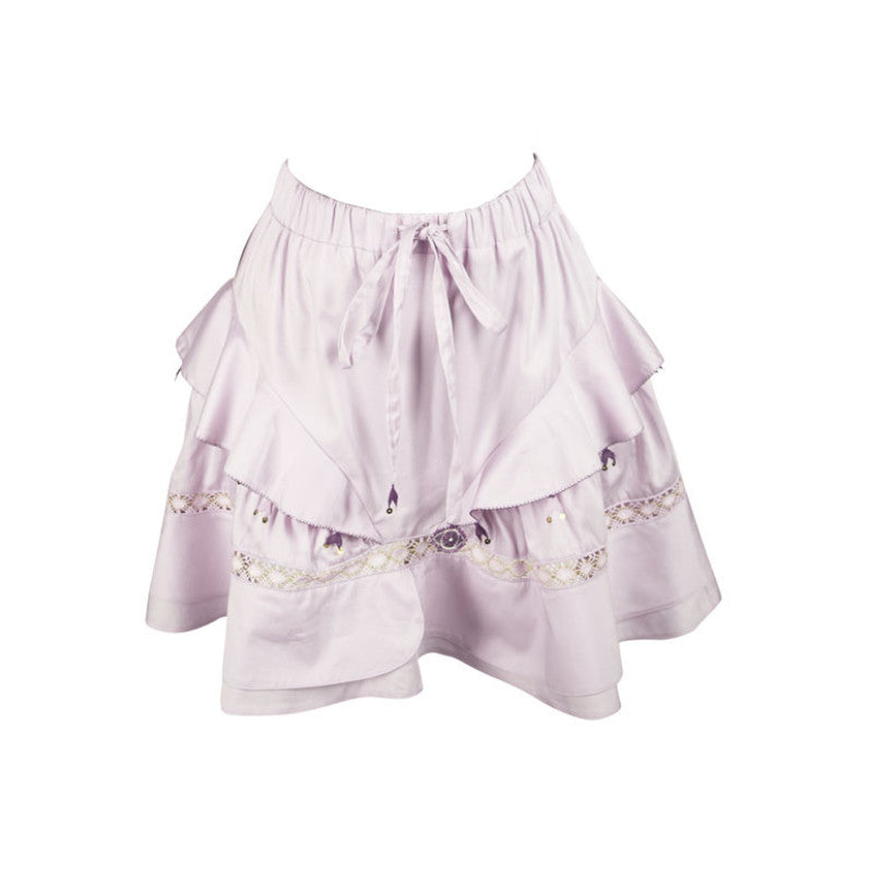 Zendaya Short Skirt Ecru/Lilac