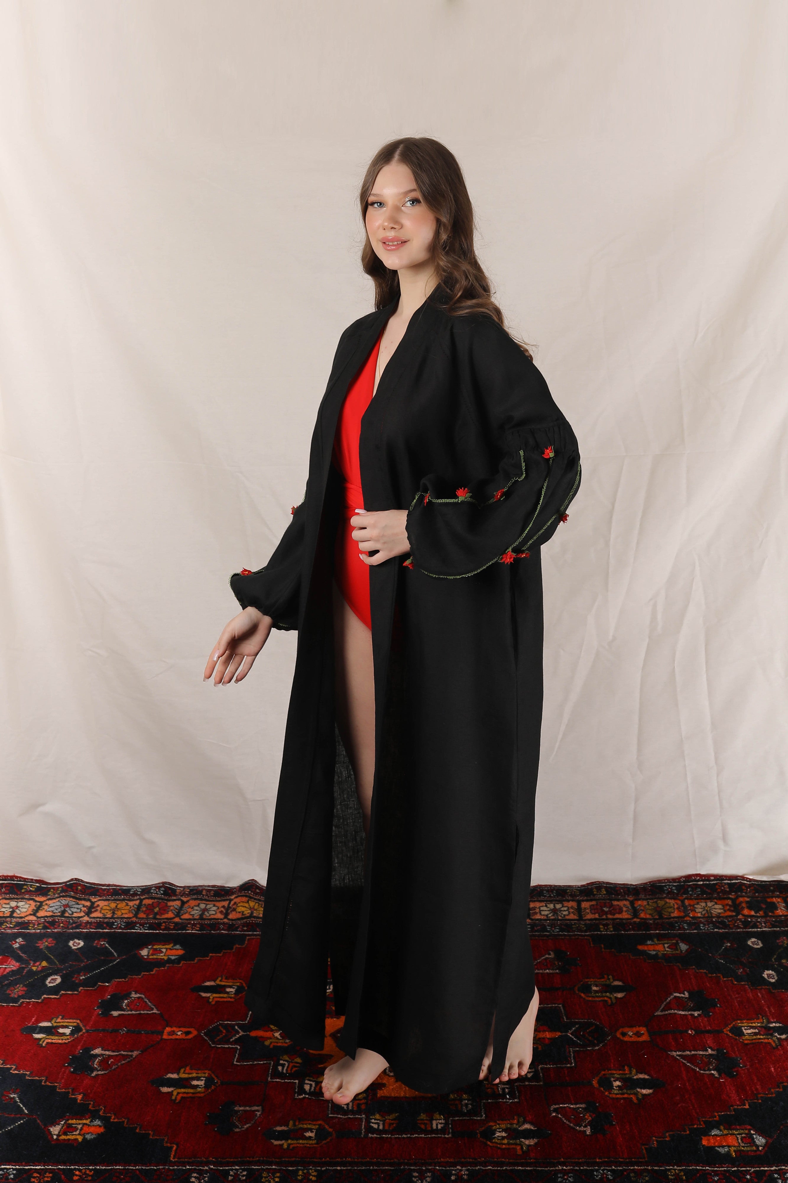 Ata Kaftan Black and White