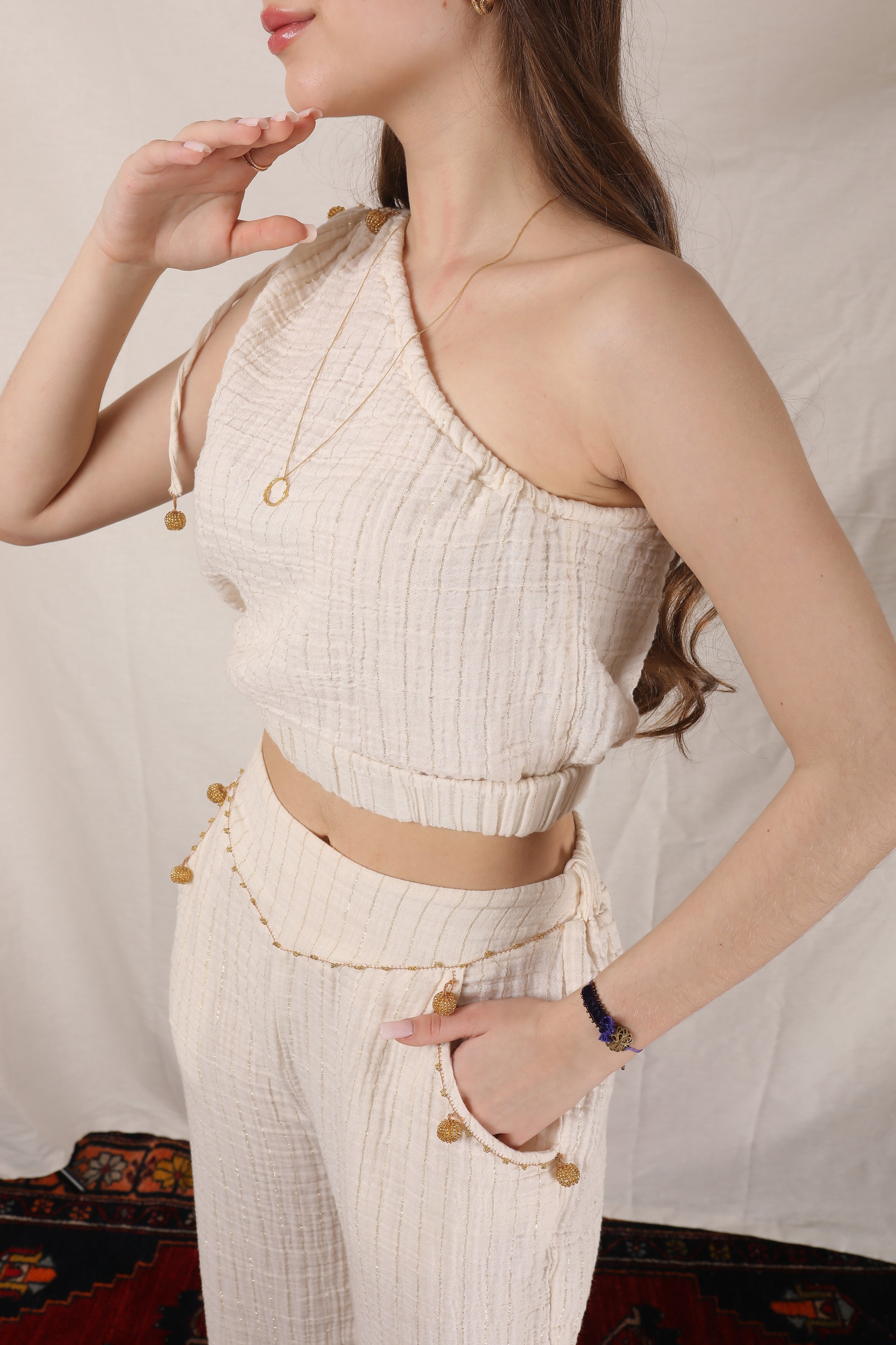 Topkapi One-Shoulder Blouse