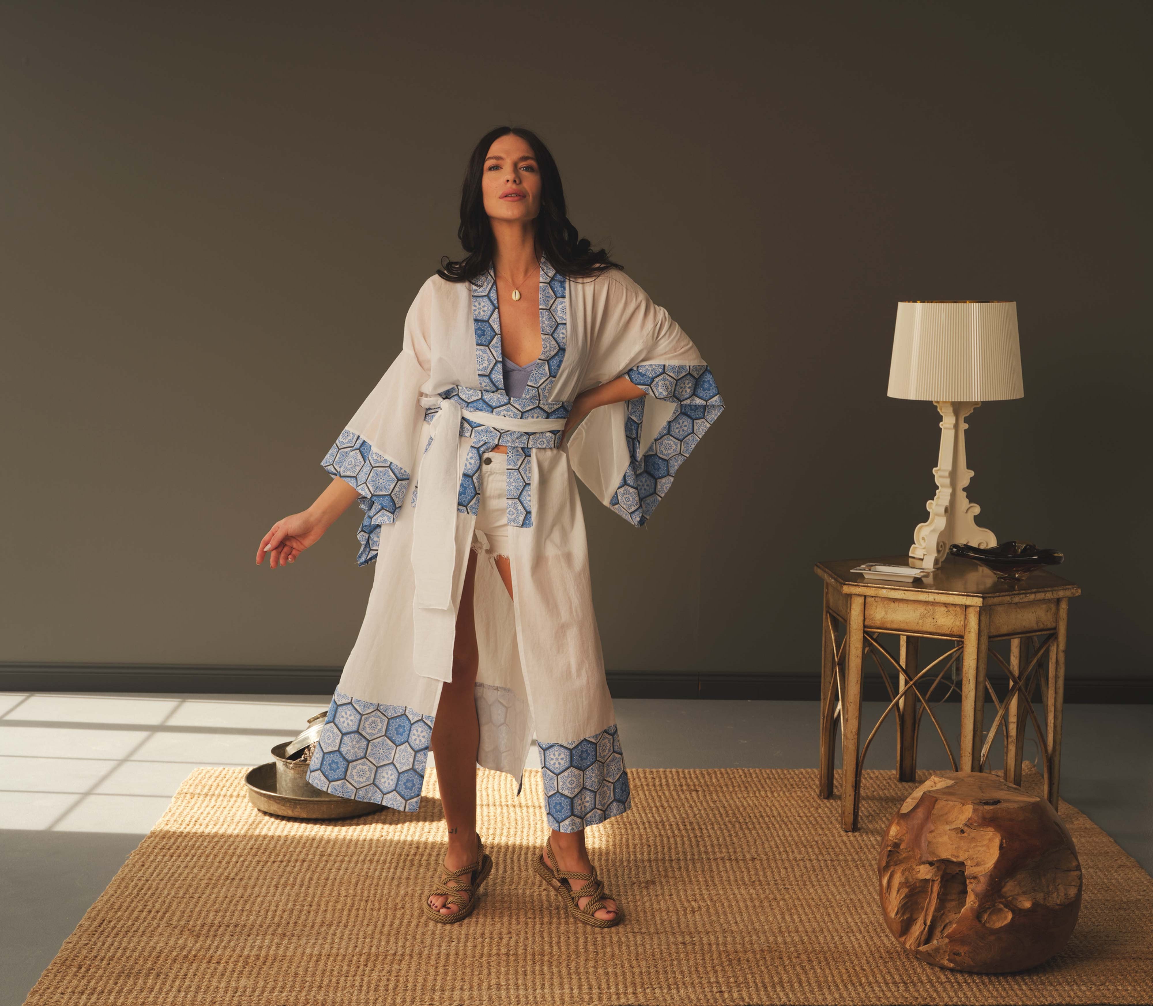 Halide Blue Mandala Kimono