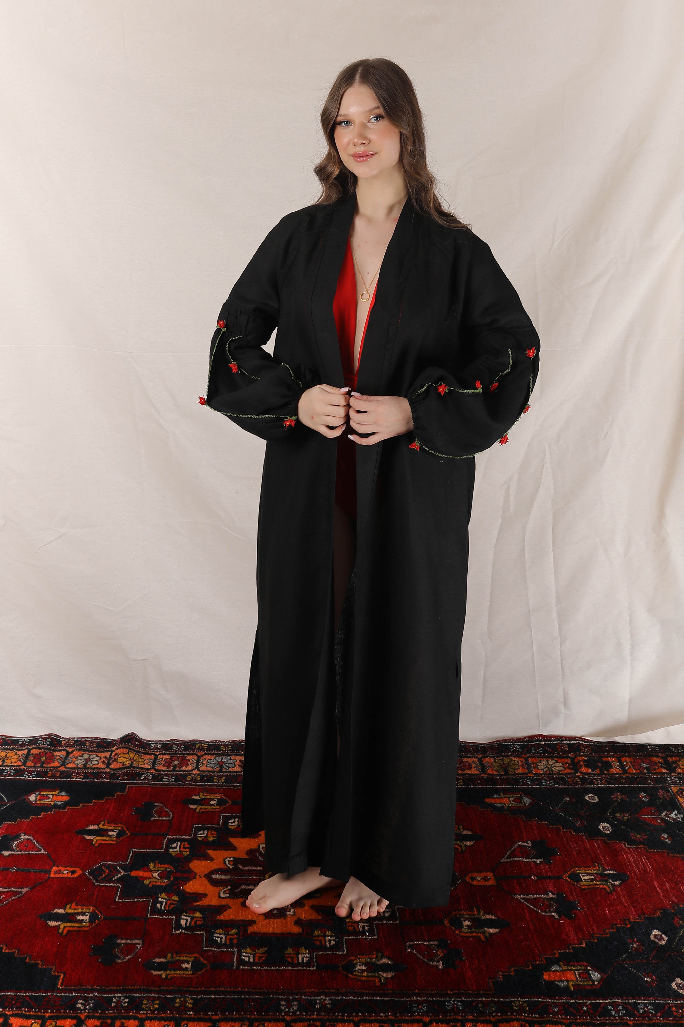 Ata Kaftan Black and White