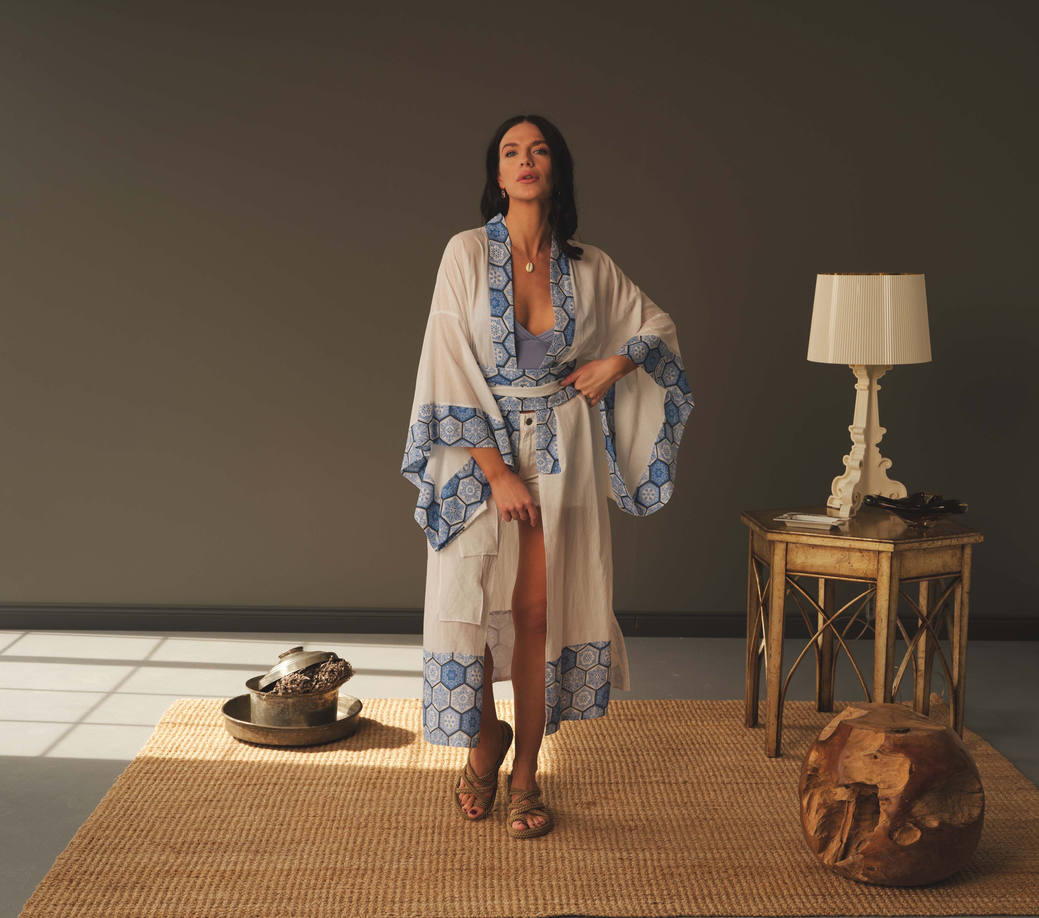 Halide Blue Mandala Kimono