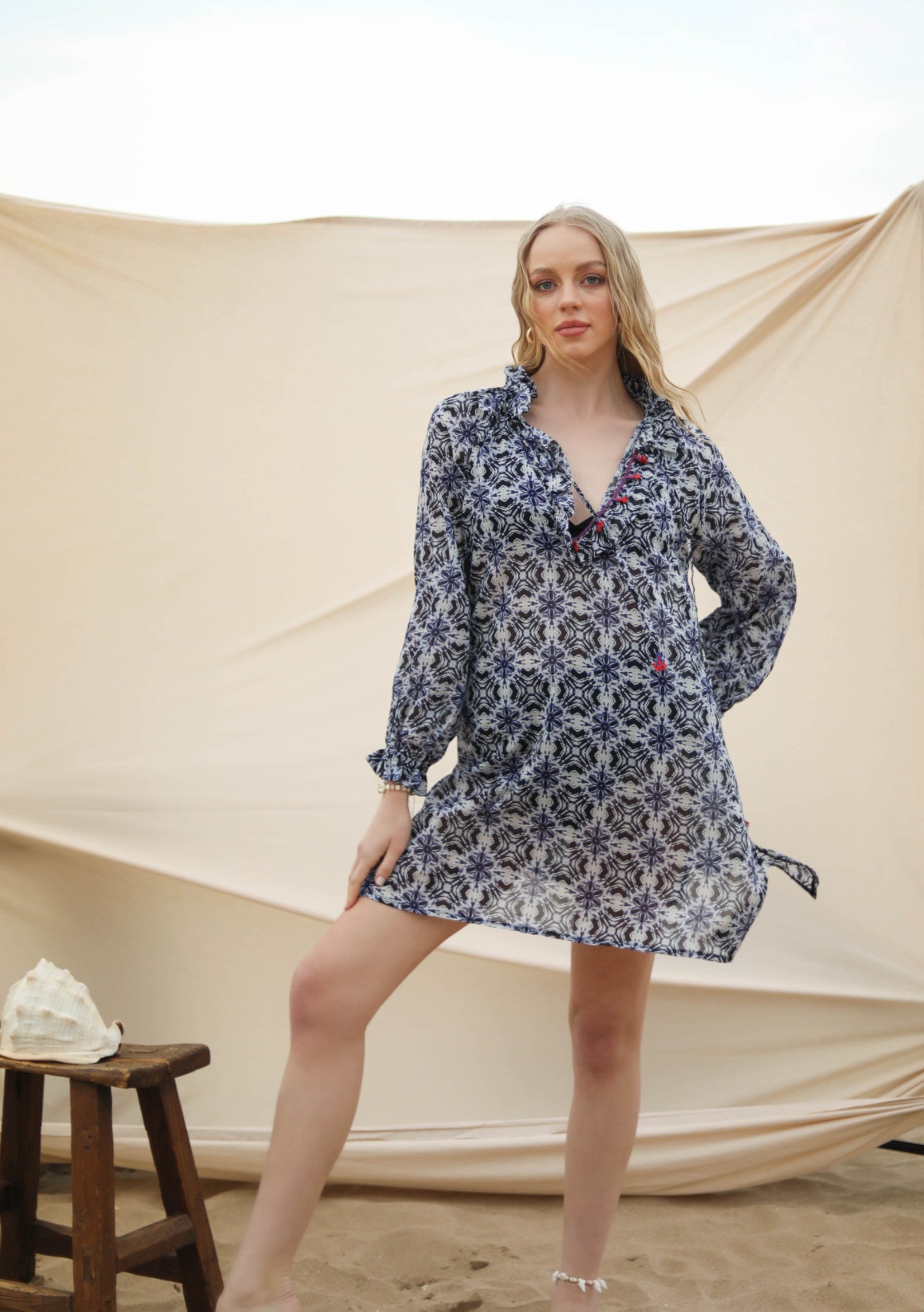 Tiled Shirt Dress