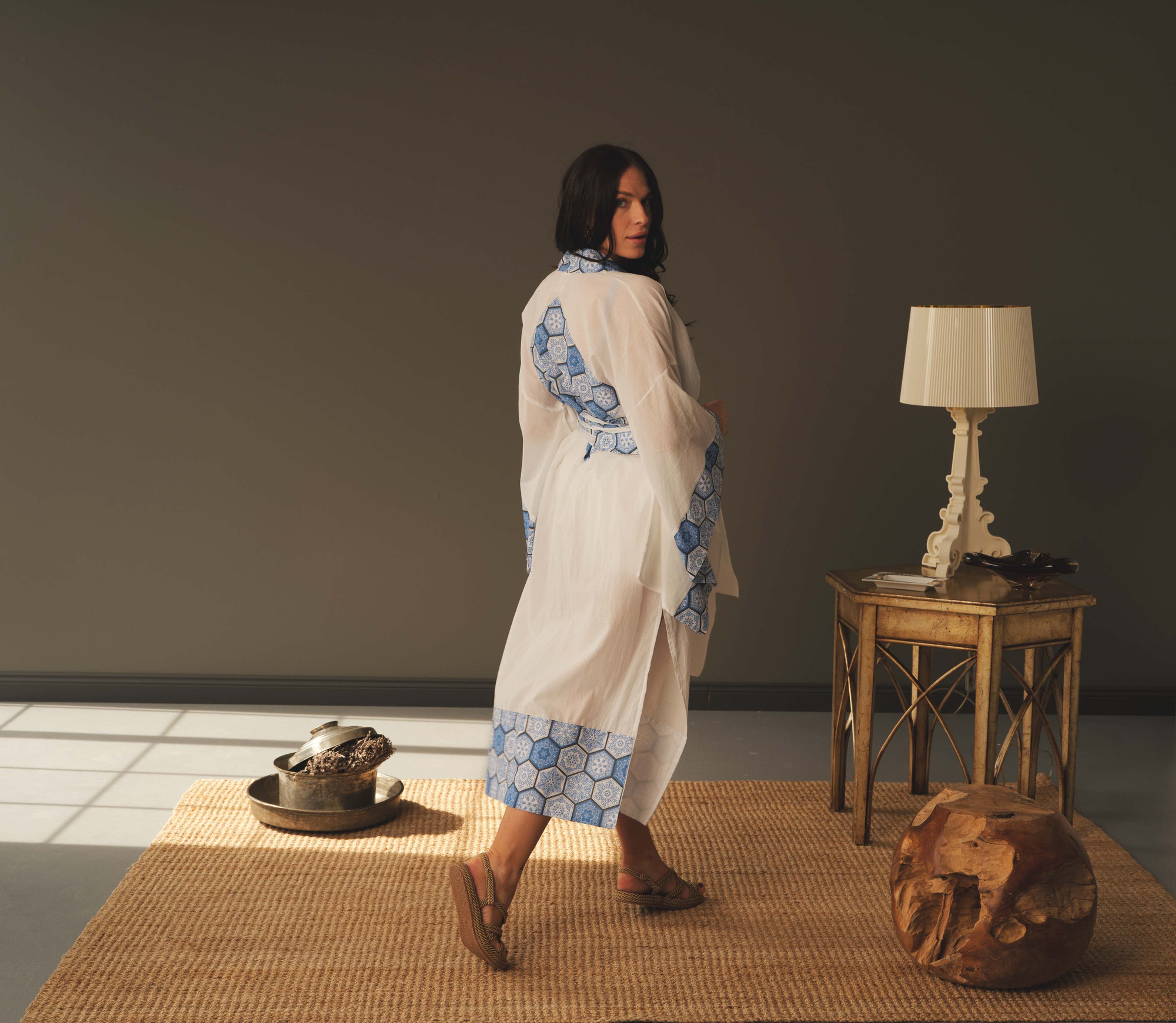 Halide Blue Mandala Kimono