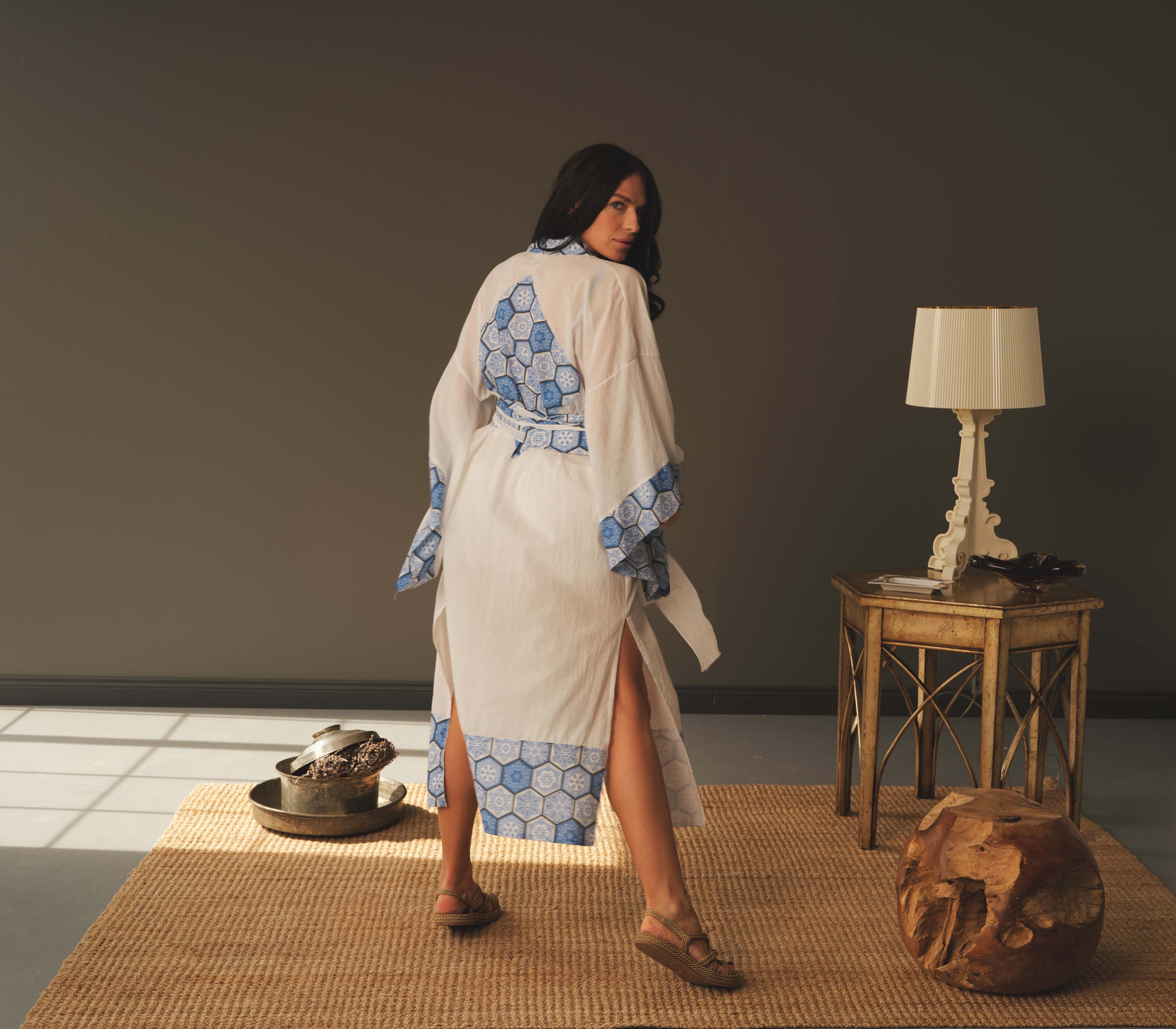 Halide Blue Mandala Kimono