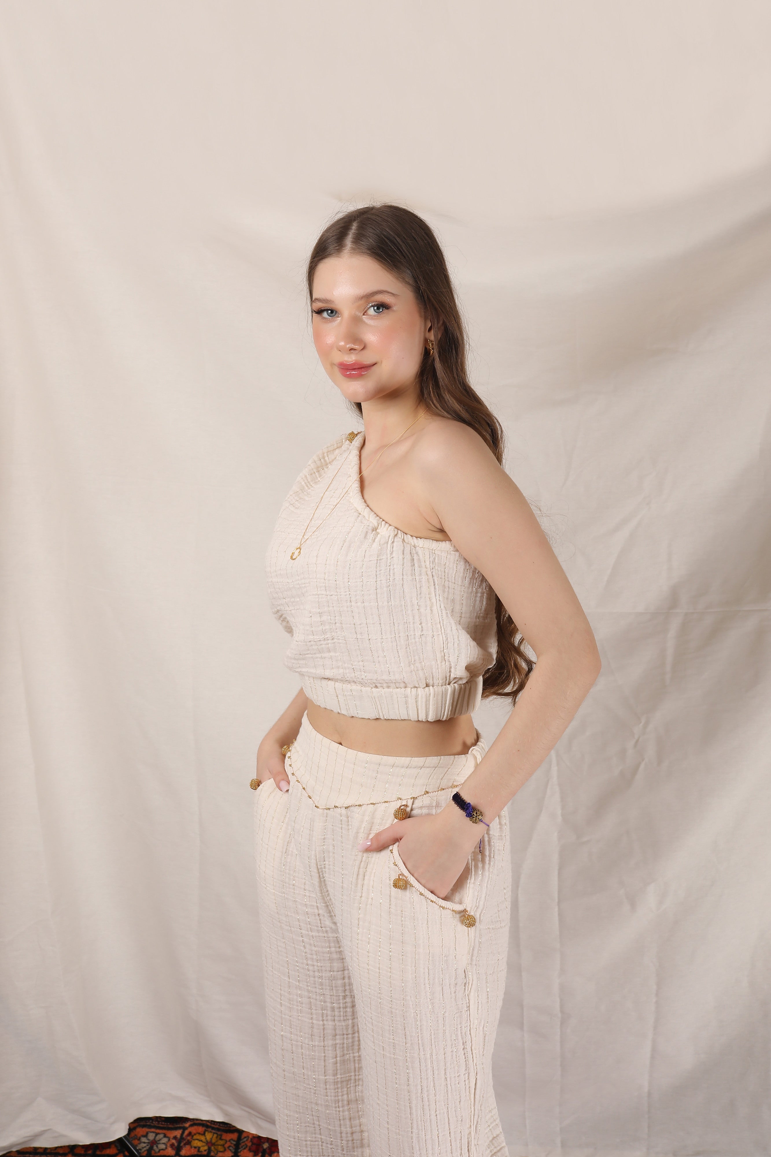 Topkapi One-Shoulder Blouse