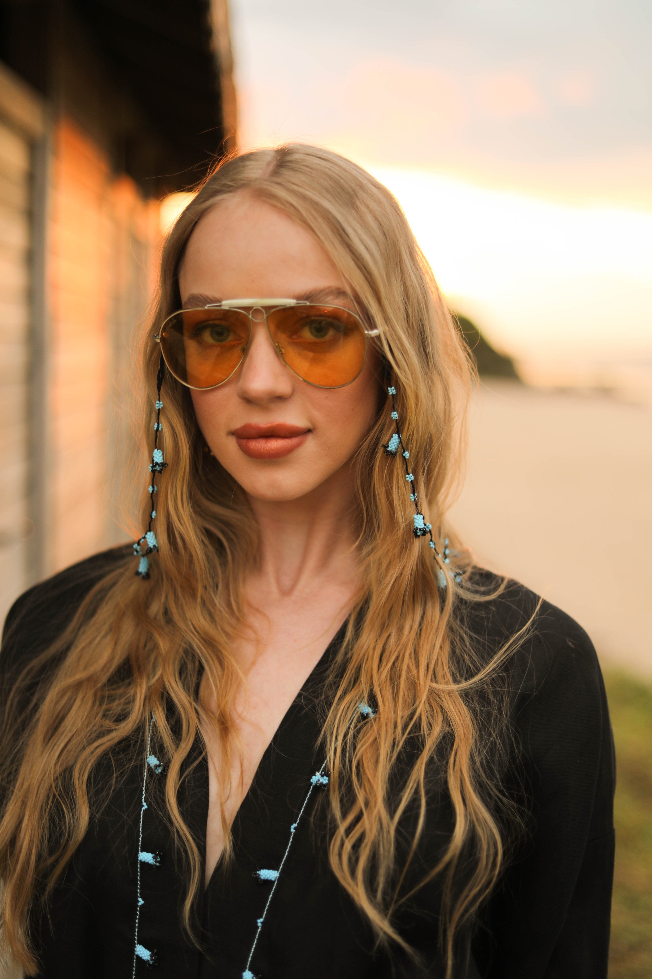 Hyacinth Eyeglass Chain Blue-Purple