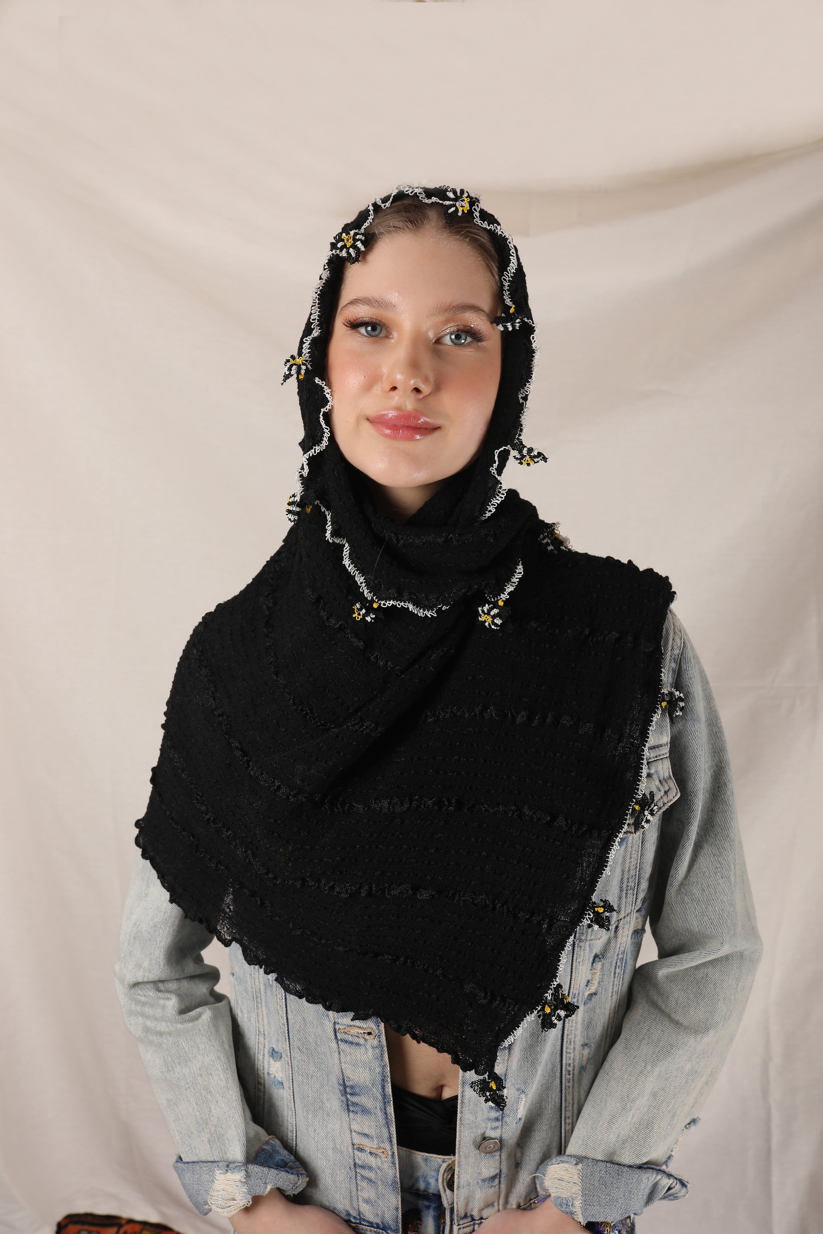Four-piece Pure Adalya Set (Sarong, Shawl-Scarf, Blouse, Headscarf)