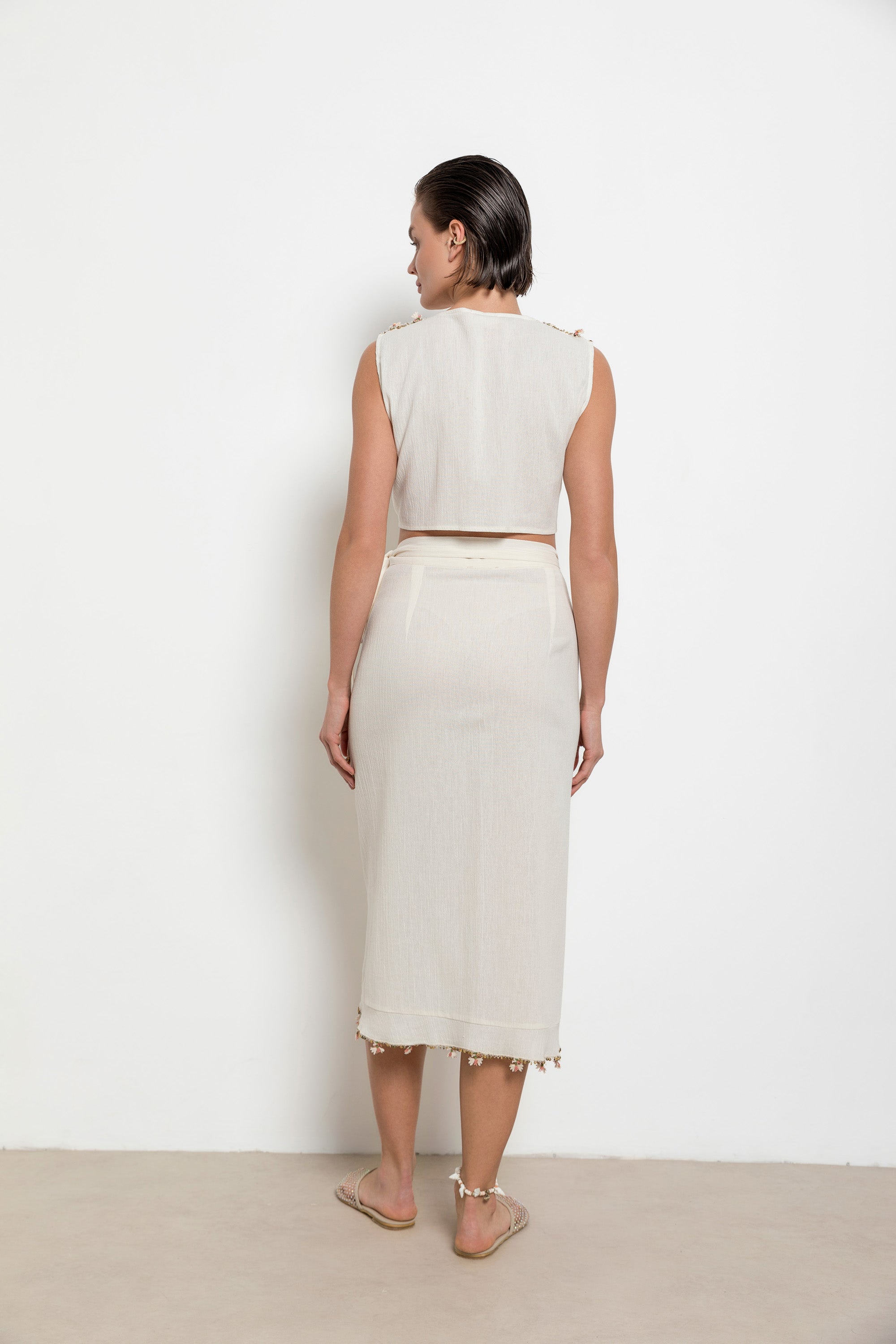 Carnation Cropped Blouse