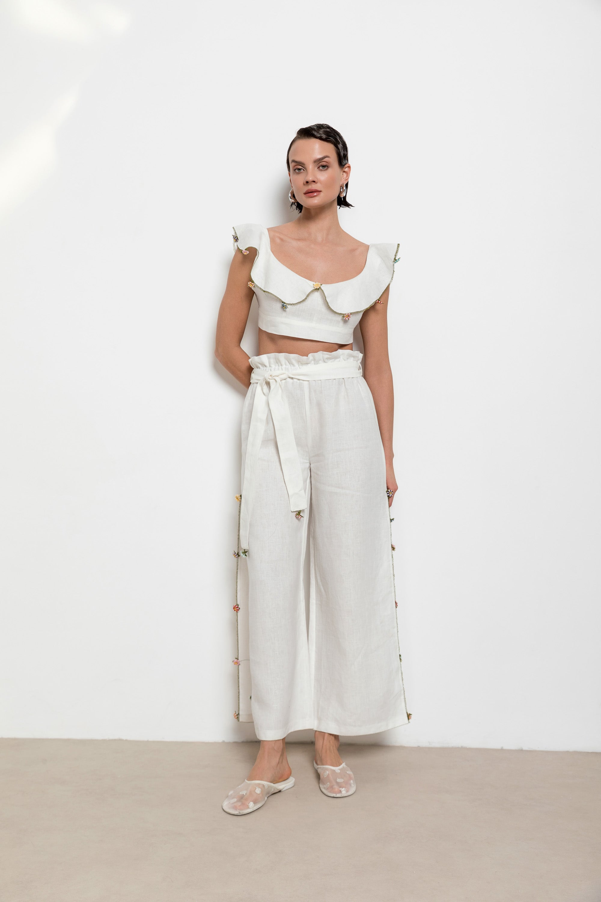 Adalya Pants Ecru-Black