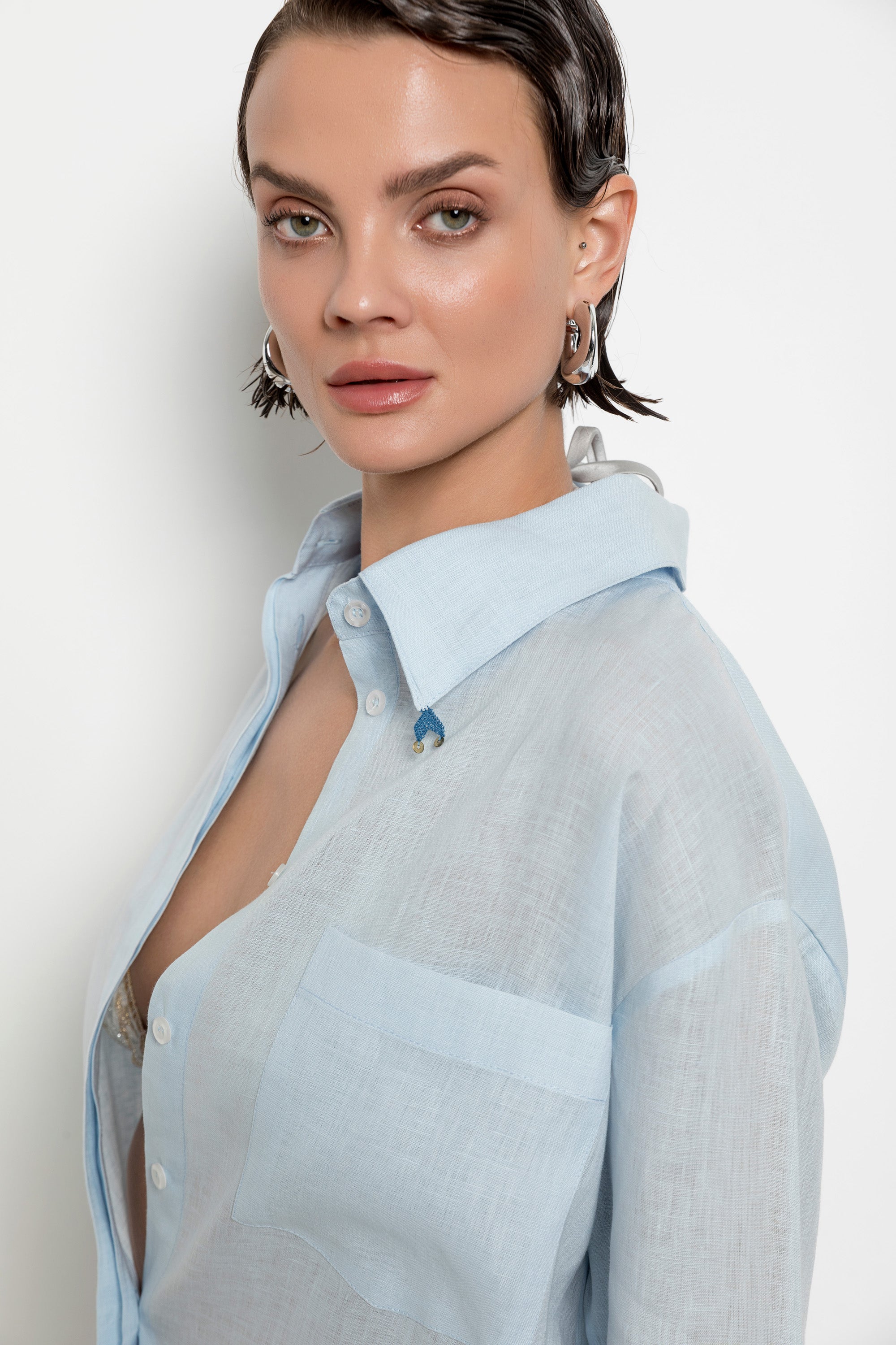 Elif Shirt Blue-White-Black