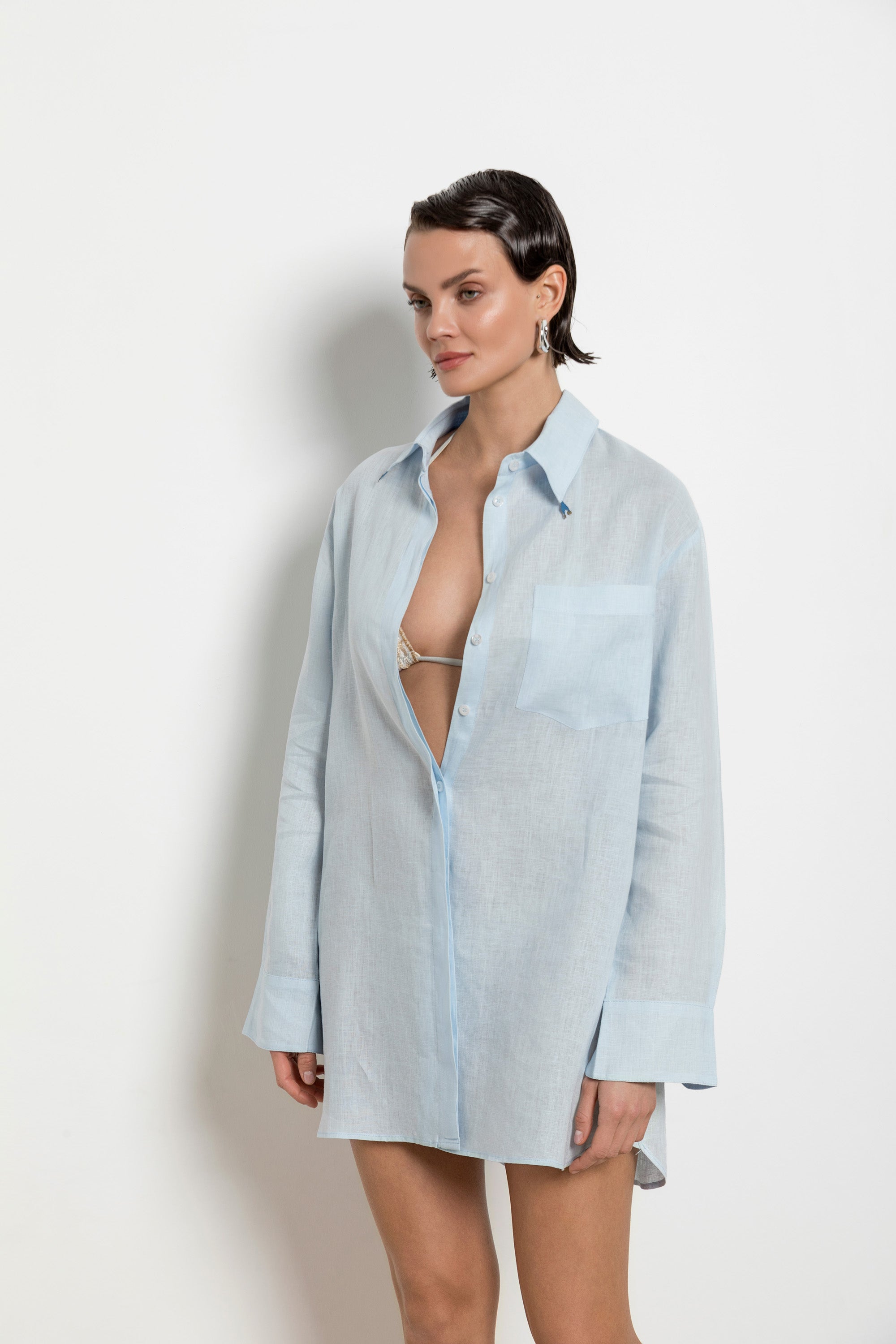Elif Shirt Blue-White-Black