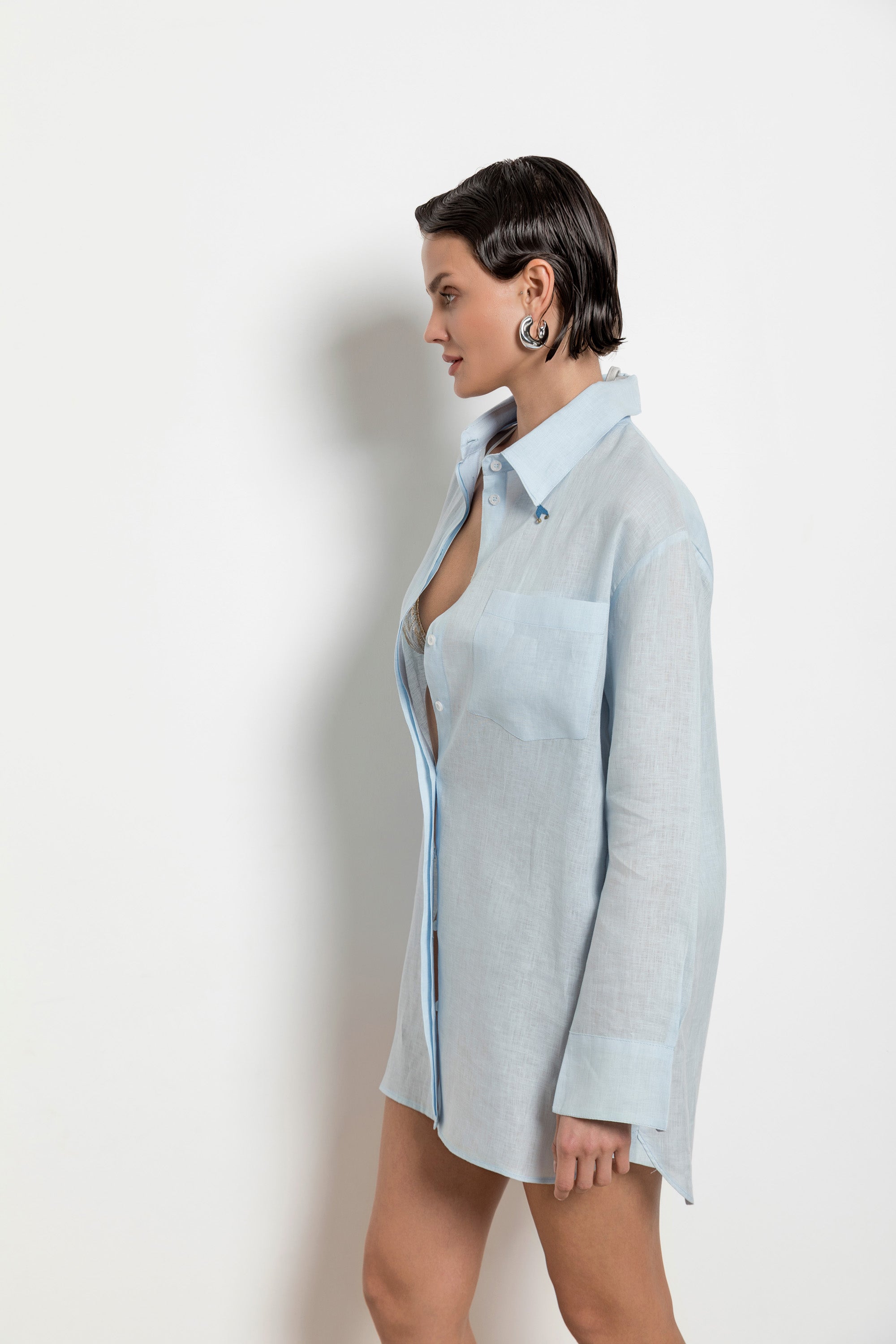 Elif Shirt Blue-White-Black