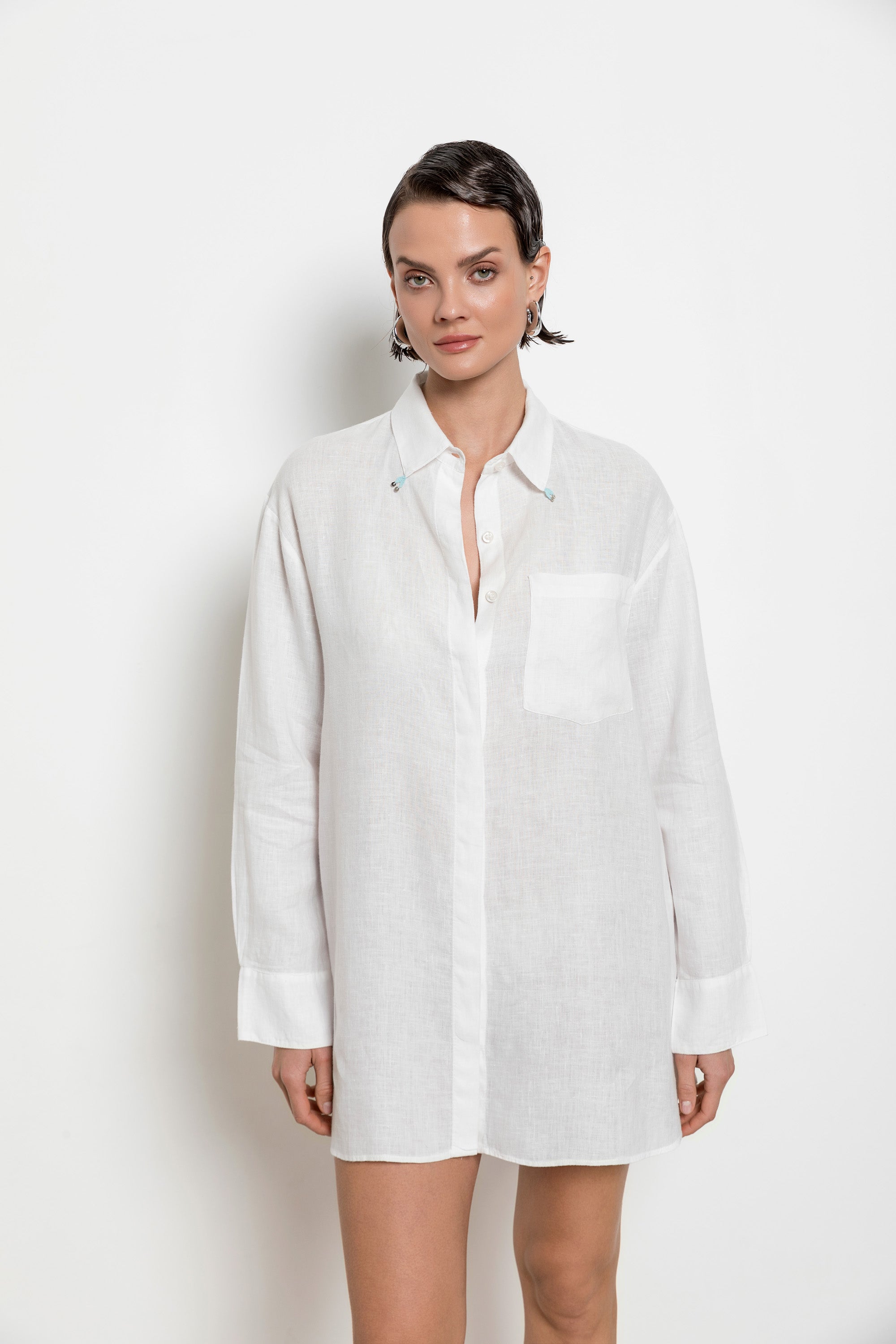 Elif Shirt Blue-White-Black
