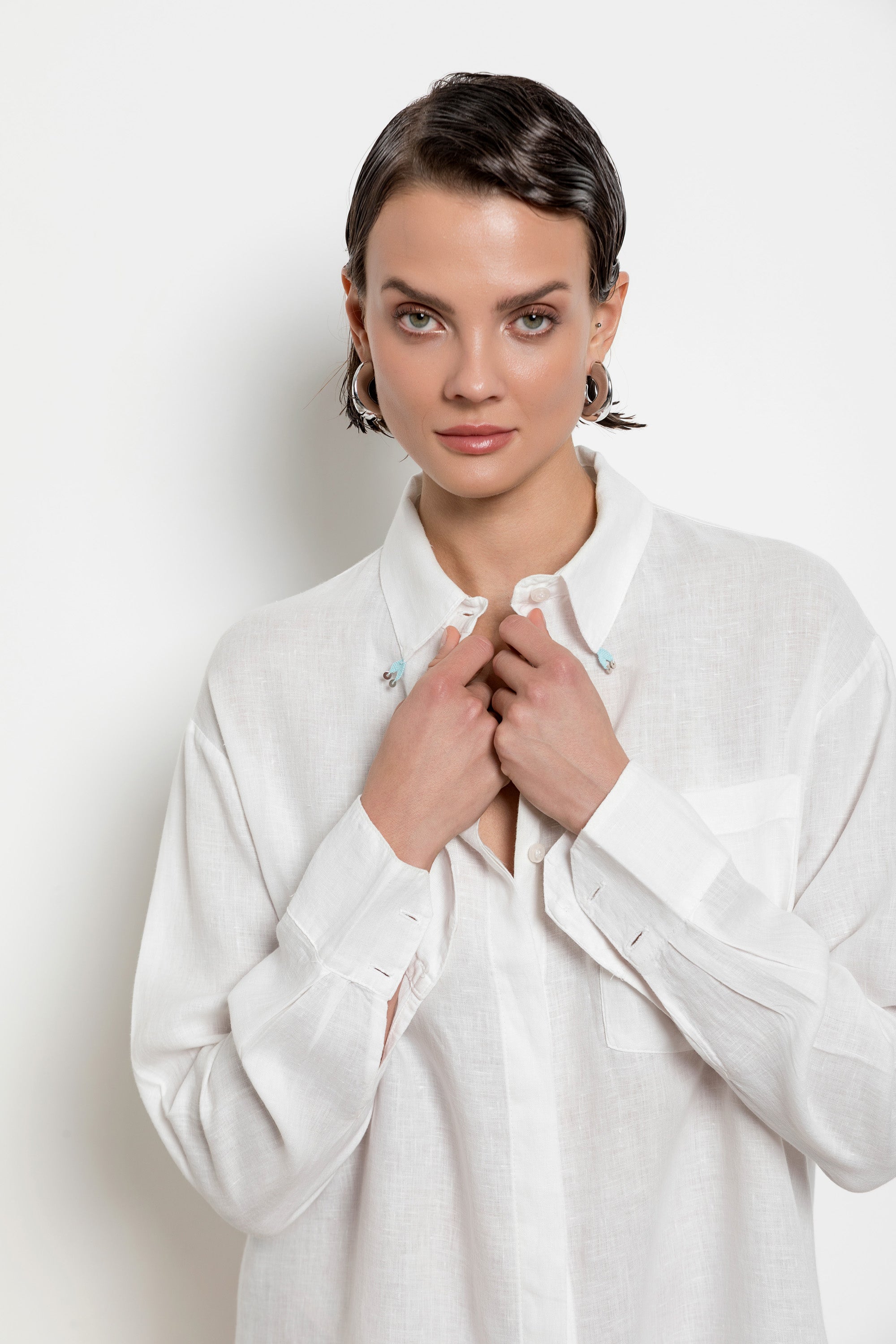 Elif Shirt Blue-White-Black