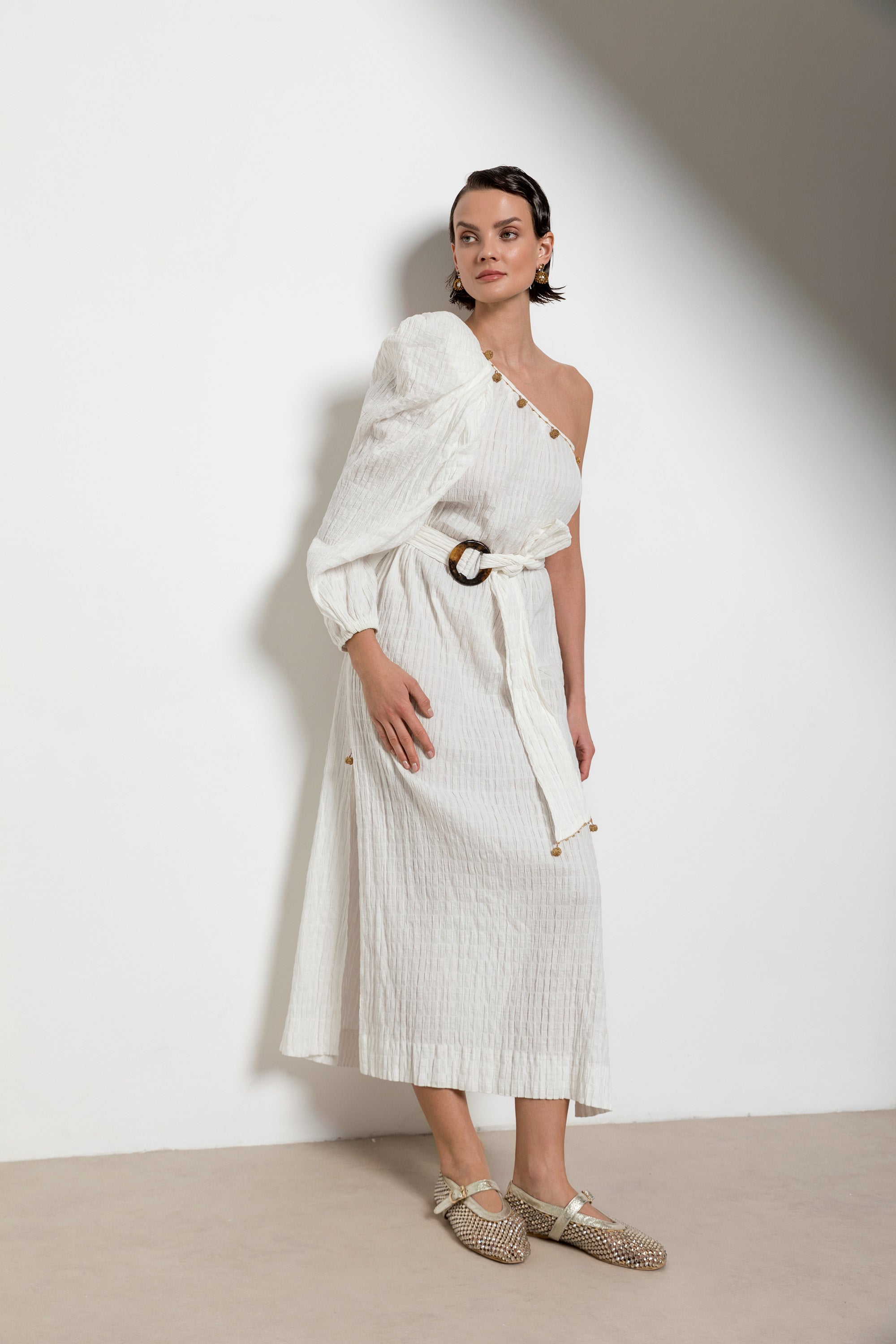 Topkapi Dress Black-Ecru