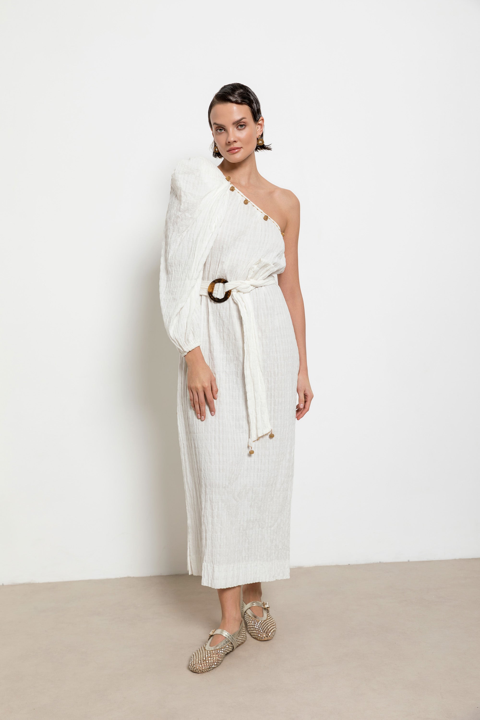 Topkapi Dress Black-Ecru