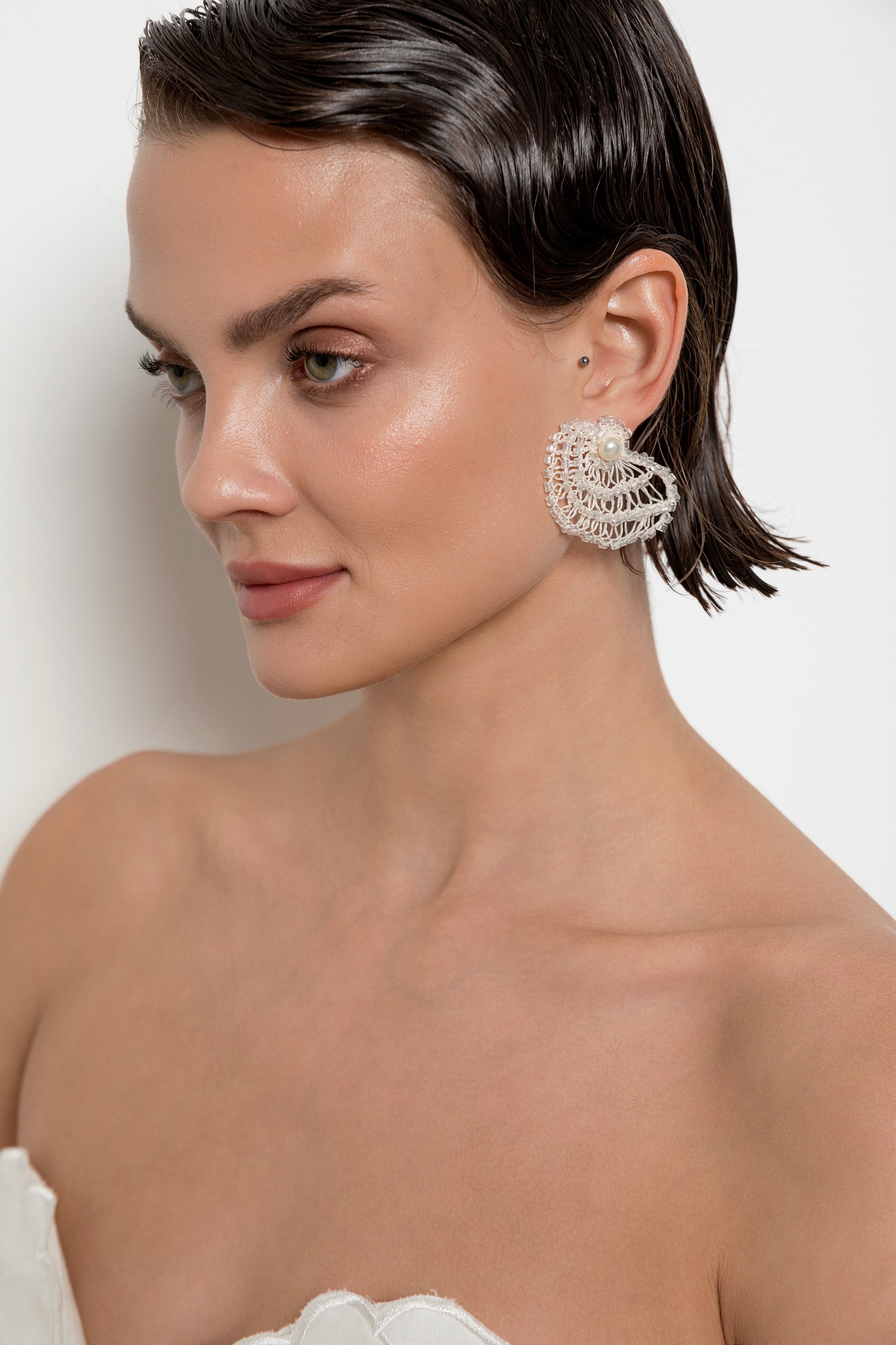 Mermaid Seashell Pearl Earrings