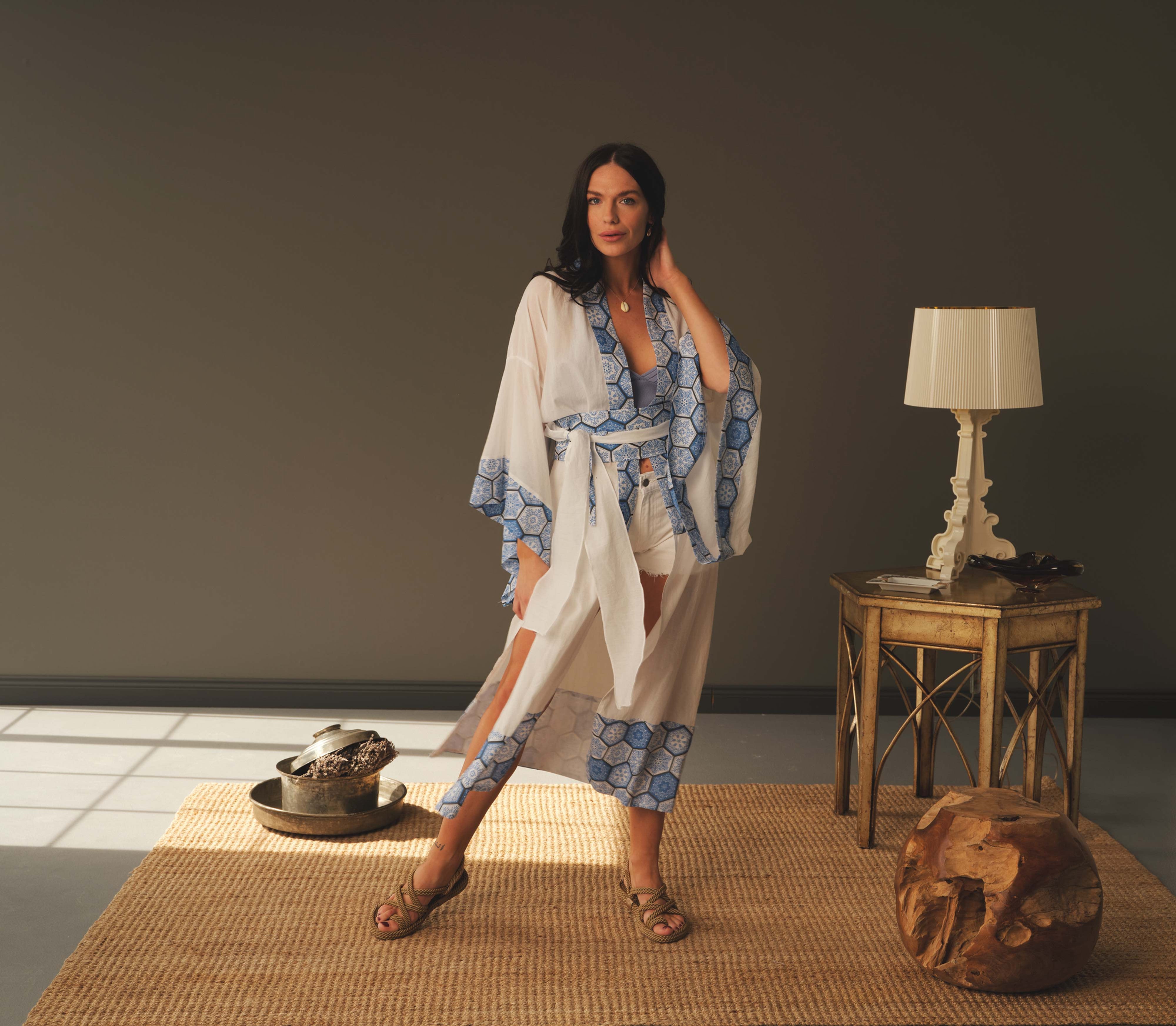 Halide Blue Mandala Kimono