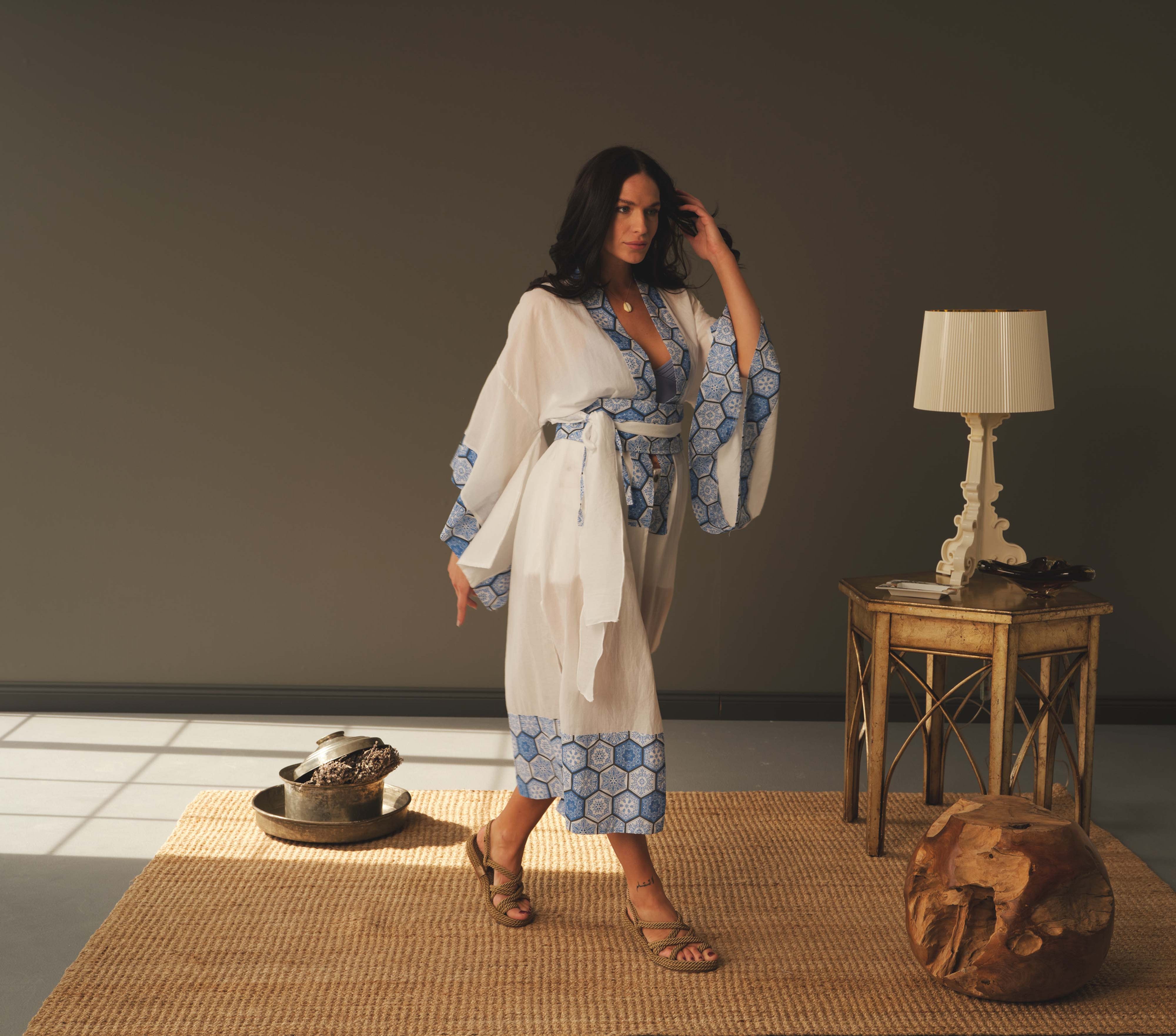 Halide Blue Mandala Kimono
