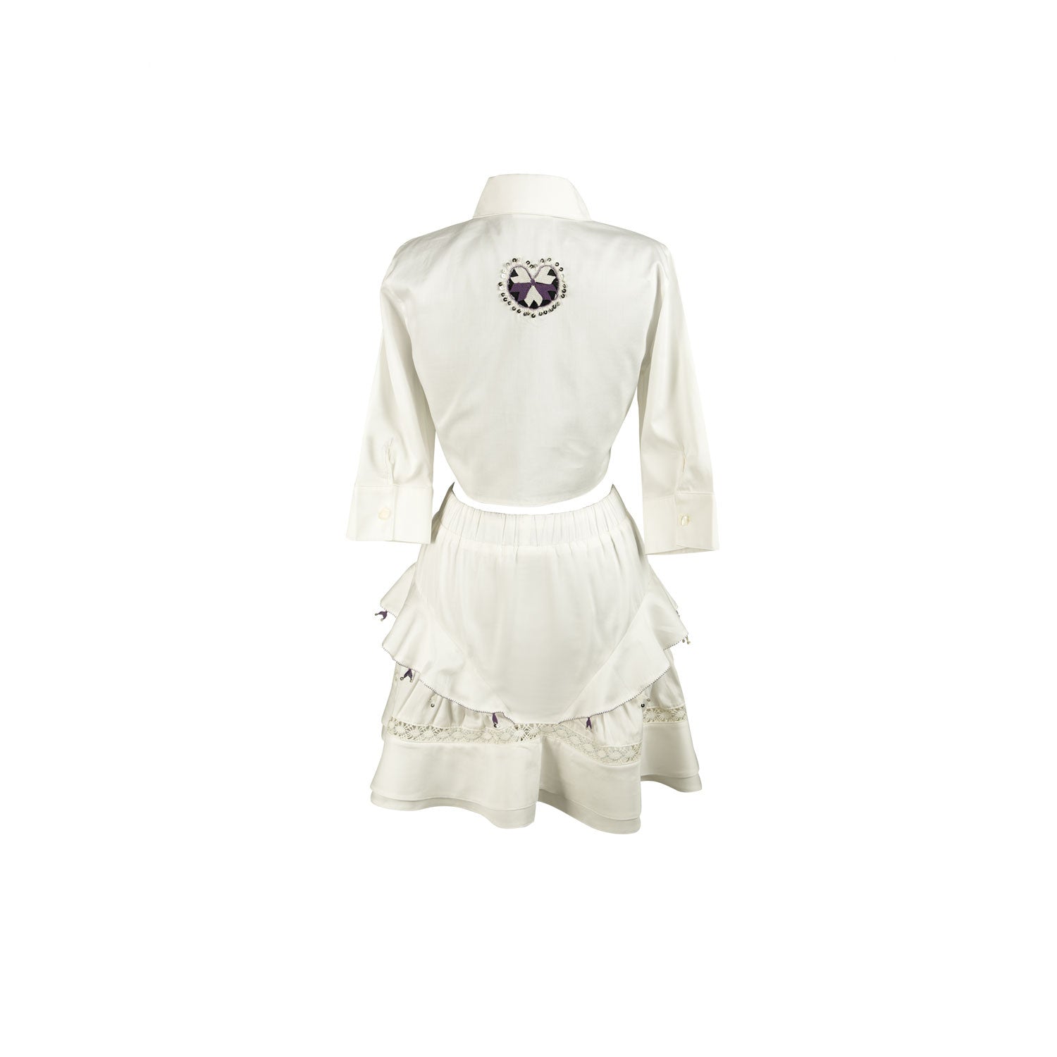 Zendaya Short Skirt Ecru/Lilac
