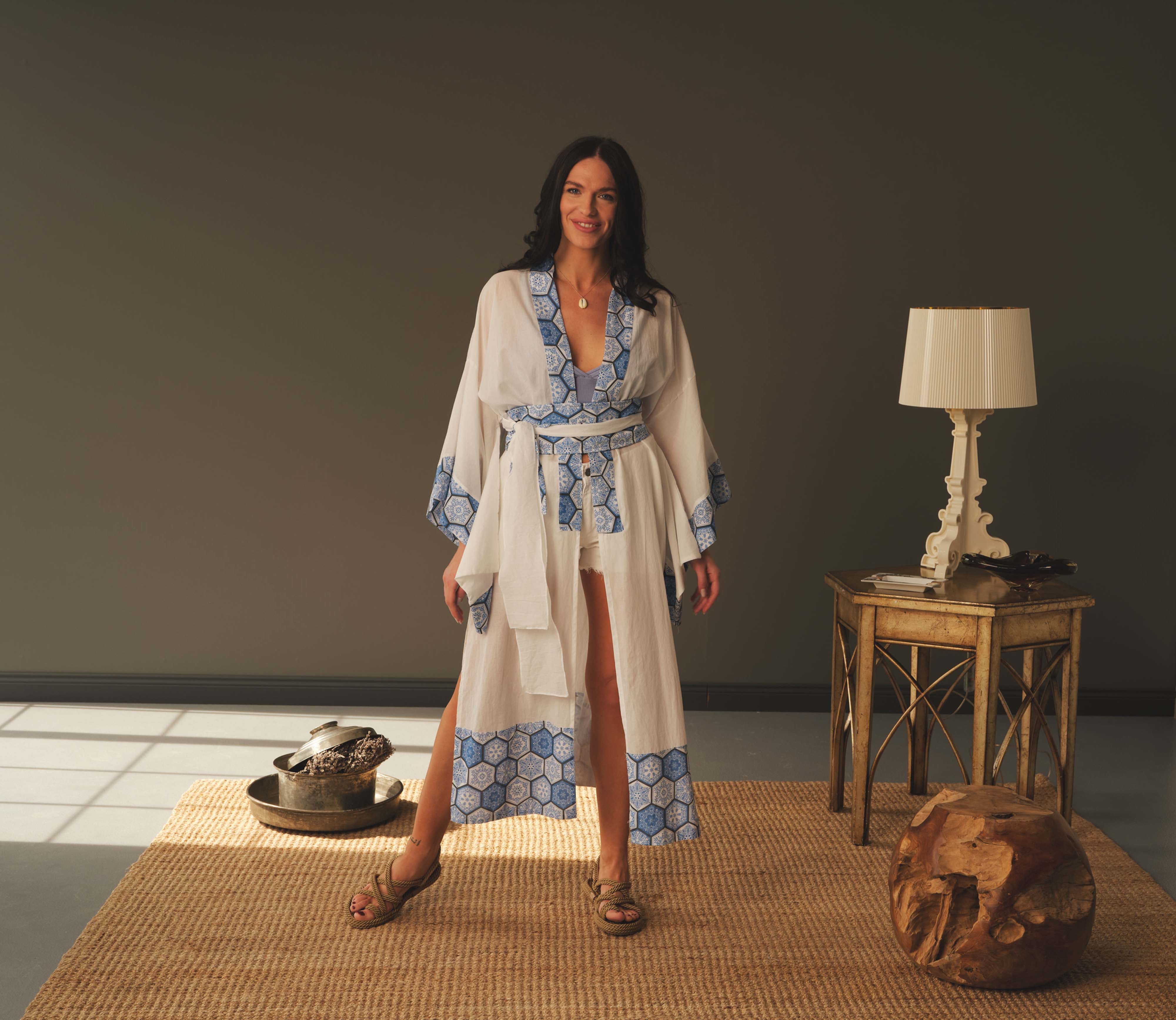 Halide Blue Mandala Kimono