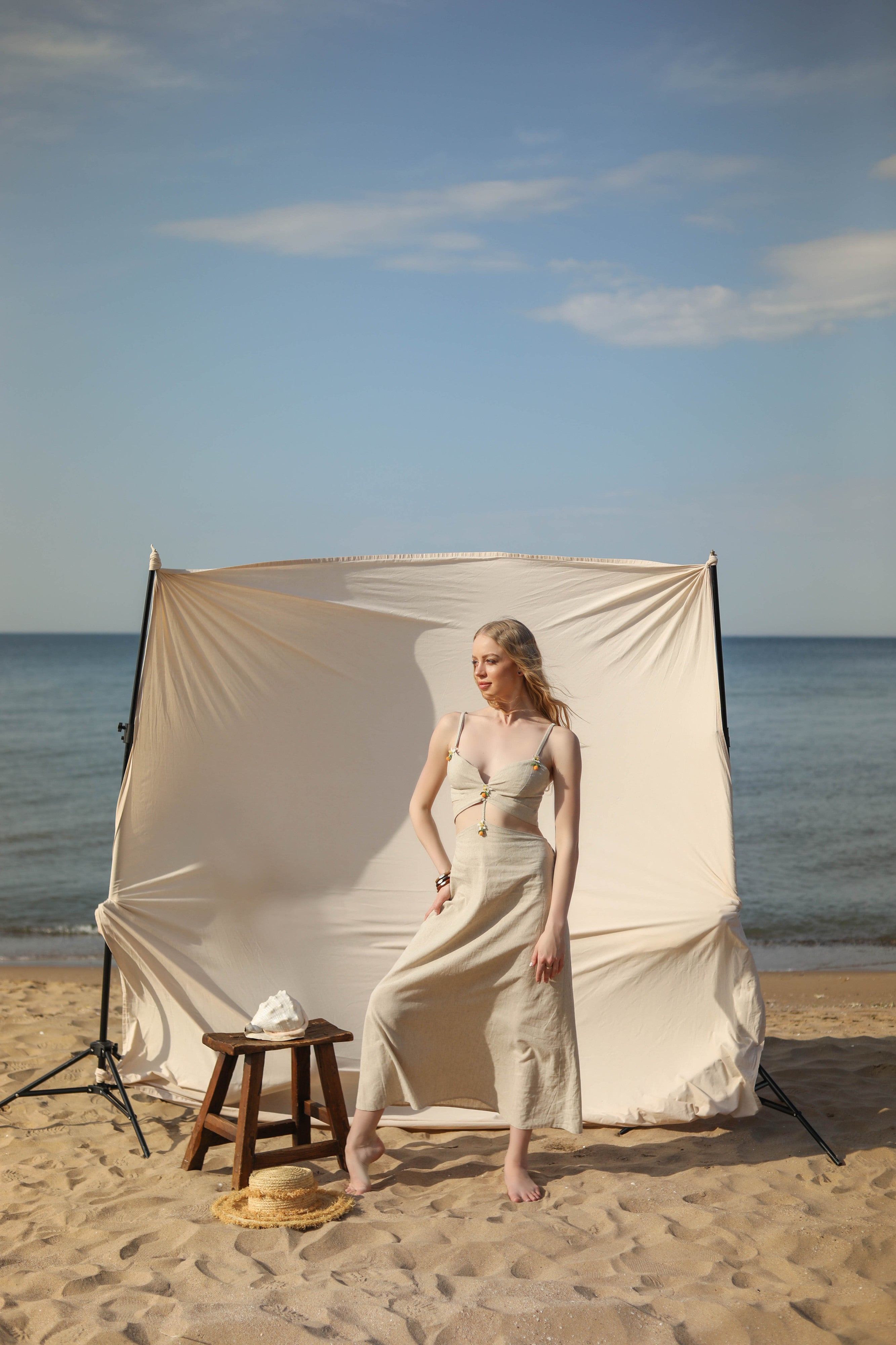 Bodrum Dress Sand Beige